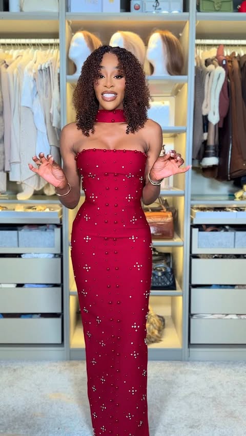 Instagram post by @itsmariammusa for Bella Barnett. Caption reads: [...] wardrobe suddenly looks wrong 😭✨ AD....