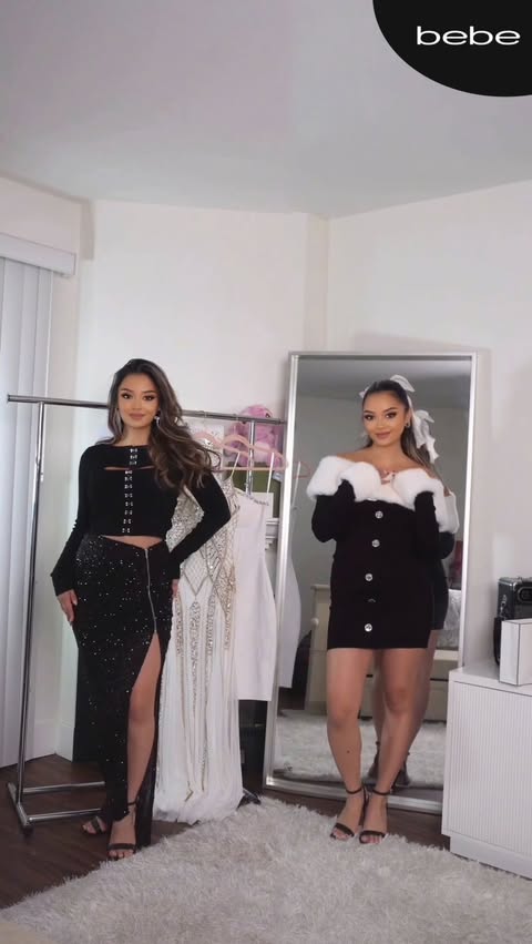 Instagram post by @missraquelbasco for bebe. Caption reads: This season, I’m gifting myself the moment before....