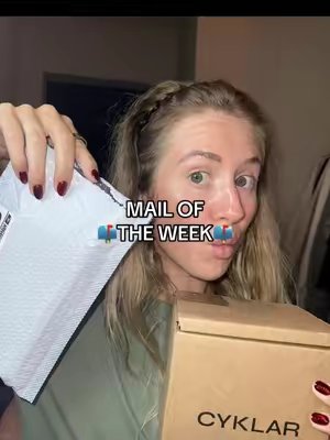 TikTok post by @skincareshay for Hanni Bodycare. Caption reads: mail time! mail time! mail tiiiime! •....