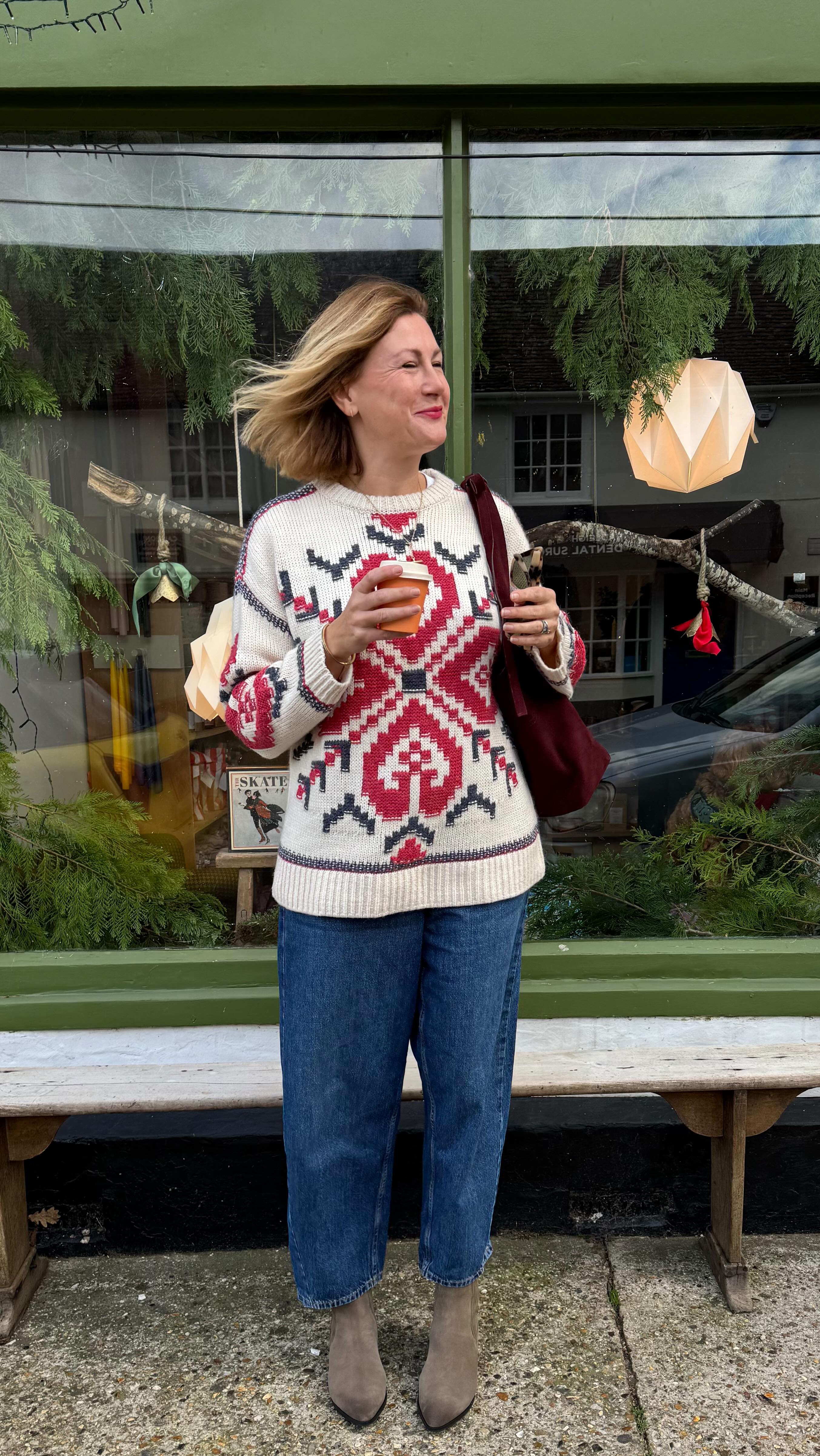 Instagram post by @emmapaton___ for FatFace. Caption reads: ad Staying warm (and keeping my cool 😎) for crazy....