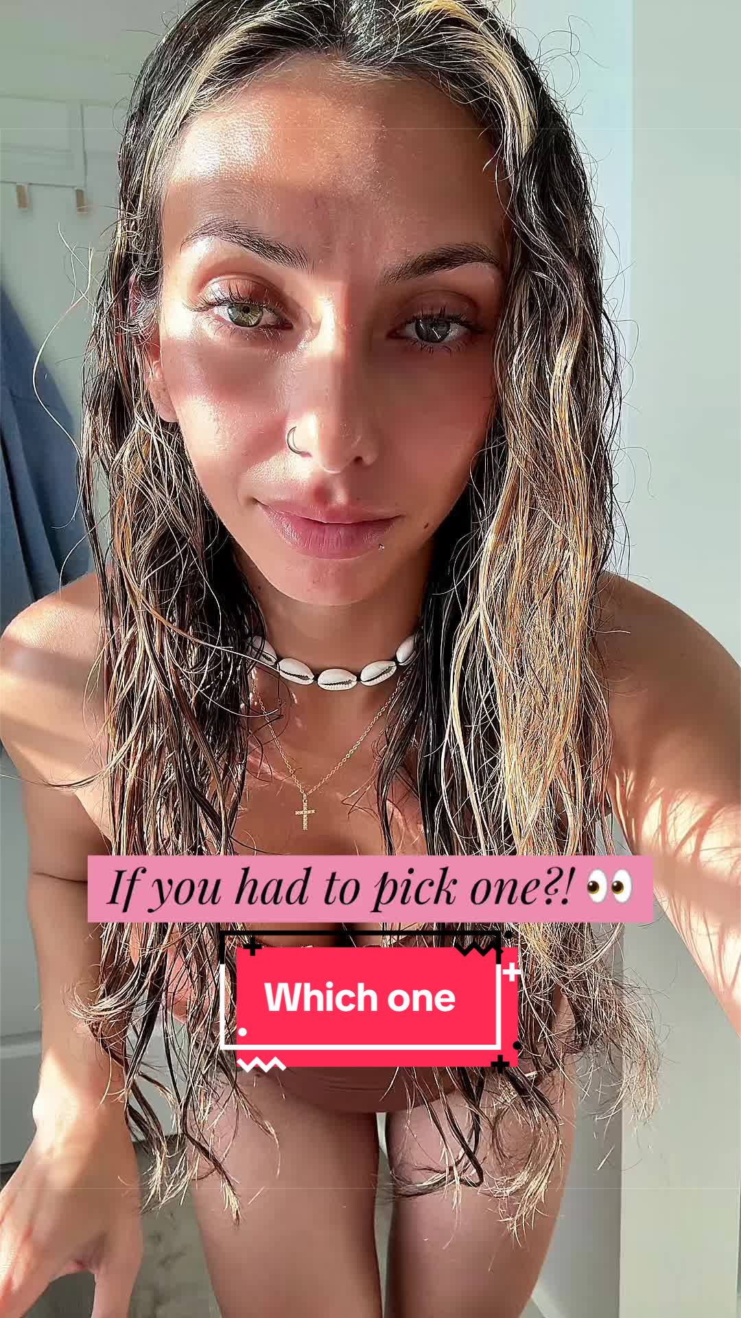 TikTok post by @marianaalves___ for Yonique. Caption reads: I’m torn 🙃 @Yonique #yonique #yoniqueswimsuits....