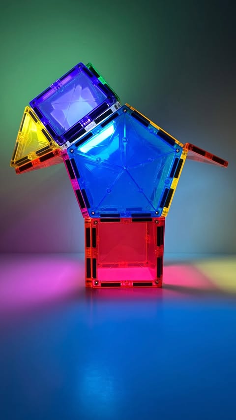 Instagram post by @allaboutearlyyears for Connetix Tiles. Caption reads: 🪶✨ Let’s make a Connetix bird that shines! AD |....