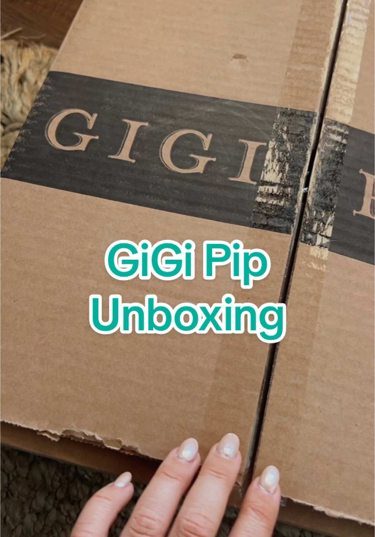 TikTok post by @roughie.mcduffie for GIGI PIP. Caption reads: Thank you @GIGIPIP #unboxing #gigipip #cowgirlhat....