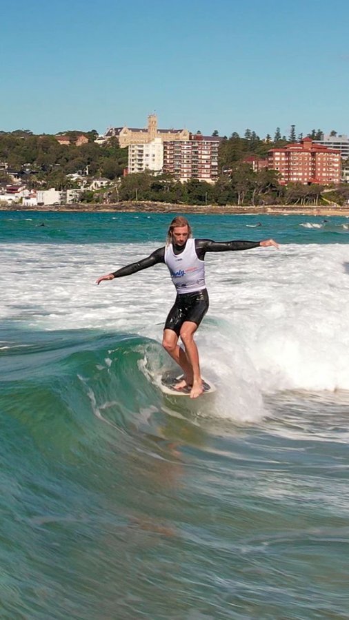 Instagram post by @skymonkey5 for Okanui. Caption reads: [...] Pro held at Manly -  presented by....
