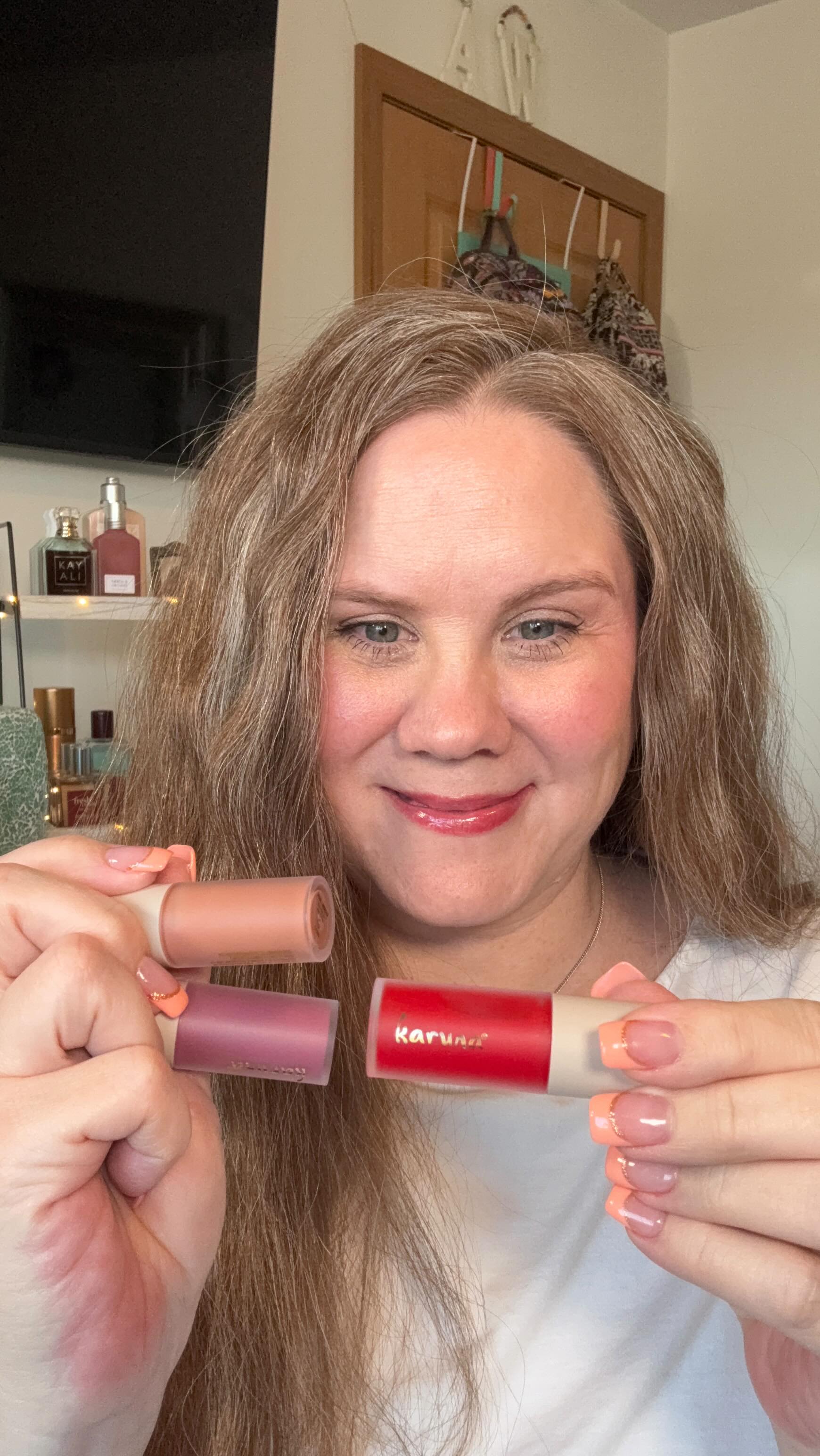 Instagram post by @anne.whitney.1229 for Karuna Skin. Caption reads: ⭐️Code: AnneWhitney20 for 20% off @karunaskin....