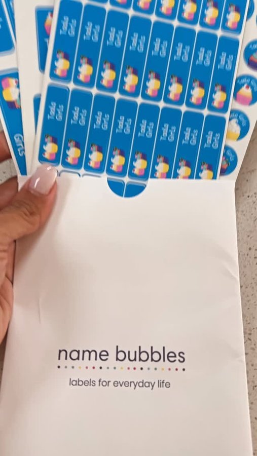 Instagram post by @ultimategirlmom for Name Bubbles. Caption reads: A mom hack I didn’t know I needed 🙌

I was over....