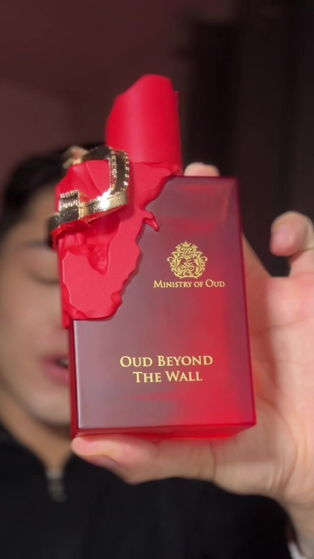 TikTok post by @riveraaak for Paris Corner Perfumes. Caption reads: OUD BEYOND THE WALL📍@Paris Corner Official @AROMA....