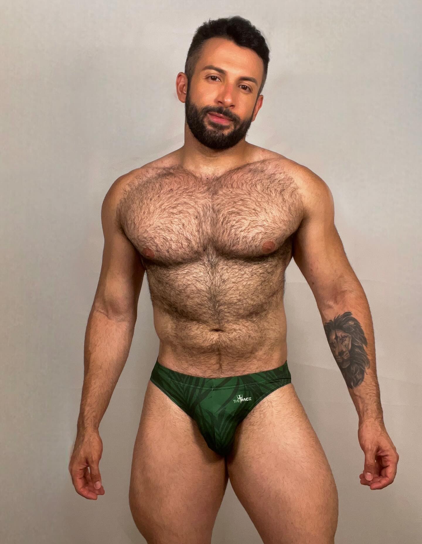 Instagram post by @josiivangomes for ThePack Underwear. Caption reads: “Green never looked this good. Shoutout to....
