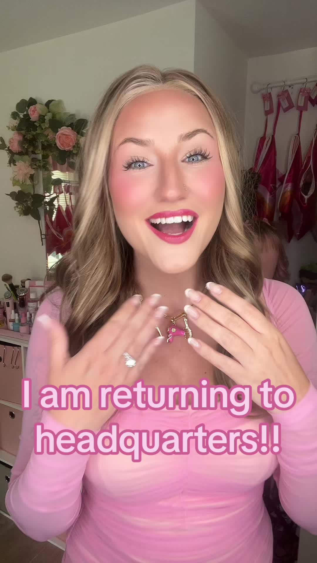 TikTok post by @katelynfager for Chelsey Smith Cosmetics. Caption reads: I am returning to @Chelsey Smith Crowns....