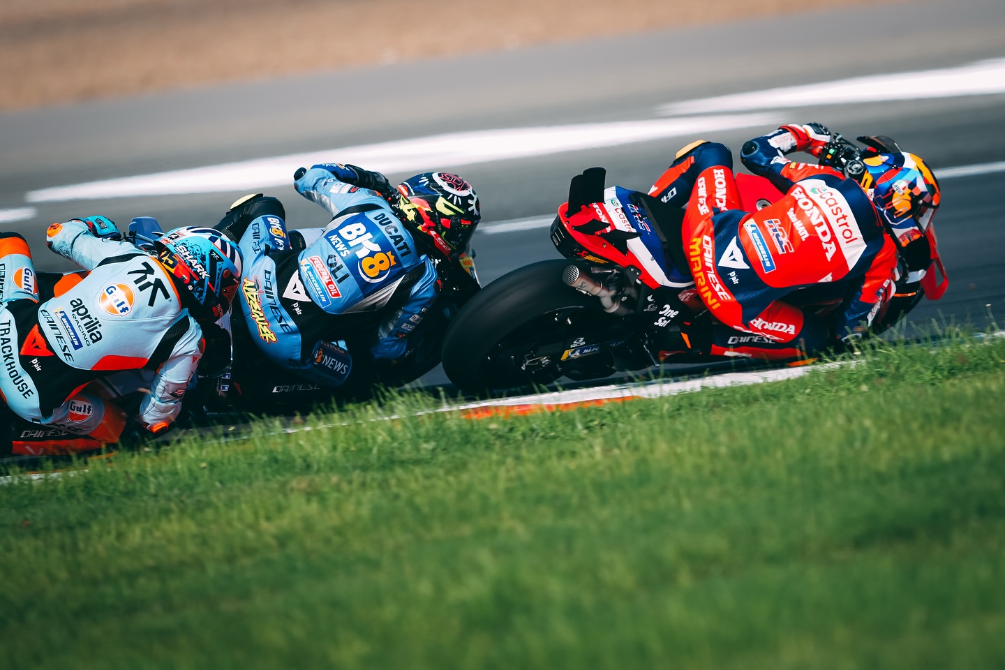 Instagram post by @hrc_motogp for Castrol. Caption reads: Was the #IndonesianGP the most exciting race of....