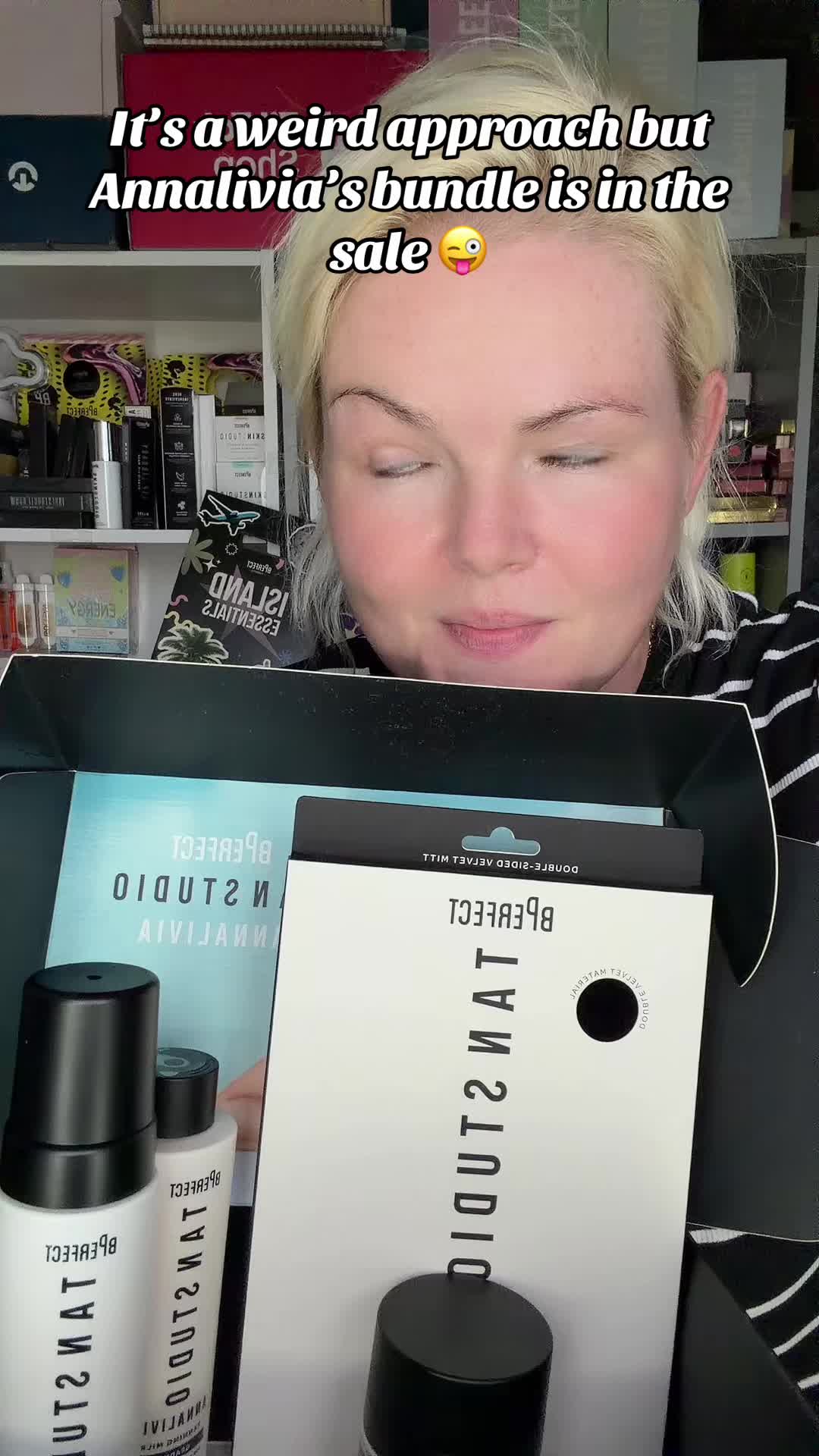 TikTok post by @gooshimomma for The Collective Agency. Caption reads: [...] bundle from @BPerfect Cosmetics @The....