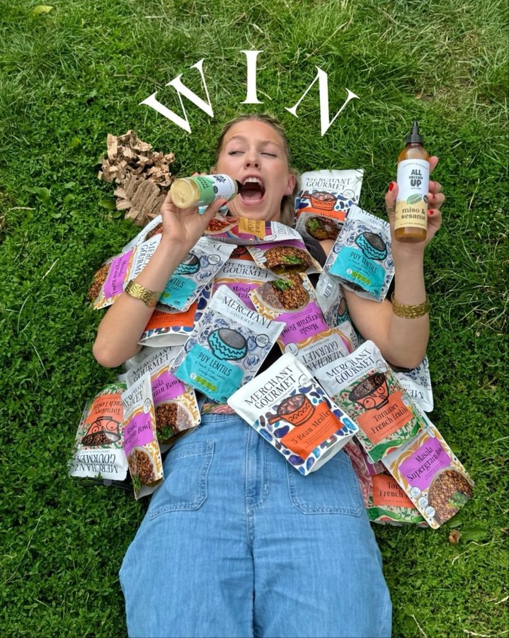 Instagram post by @alldressedupdressings for Merchant Gourmet. Caption reads: [...] NOW CLOSED 🌞 🌞 🌞 Our friends at....