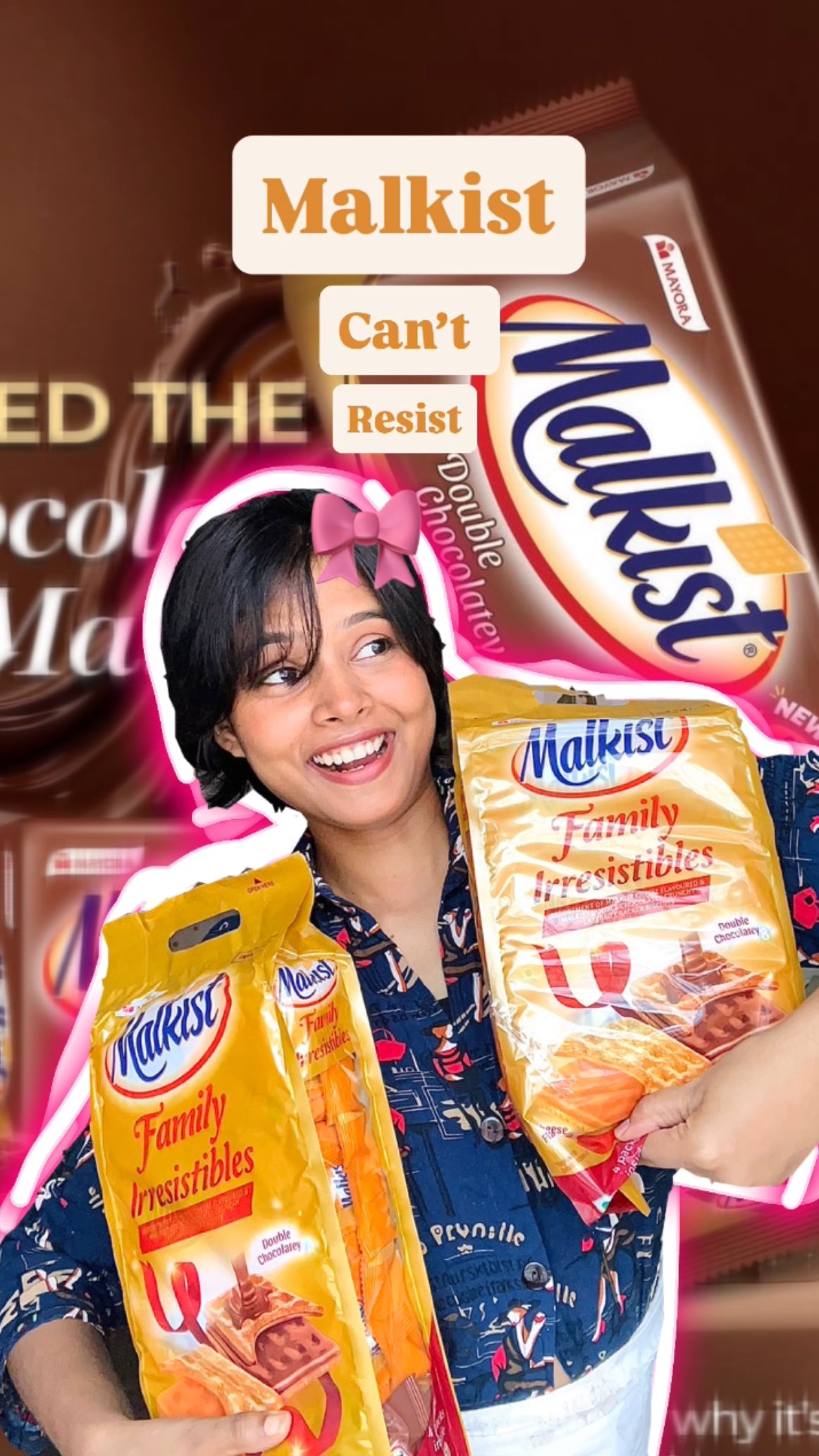 Instagram post by @jyoti__xmita for Malkist Premium Crackers. Caption reads: Cause Malkist can’t resist 🍪 🌻 #ad #promotion....