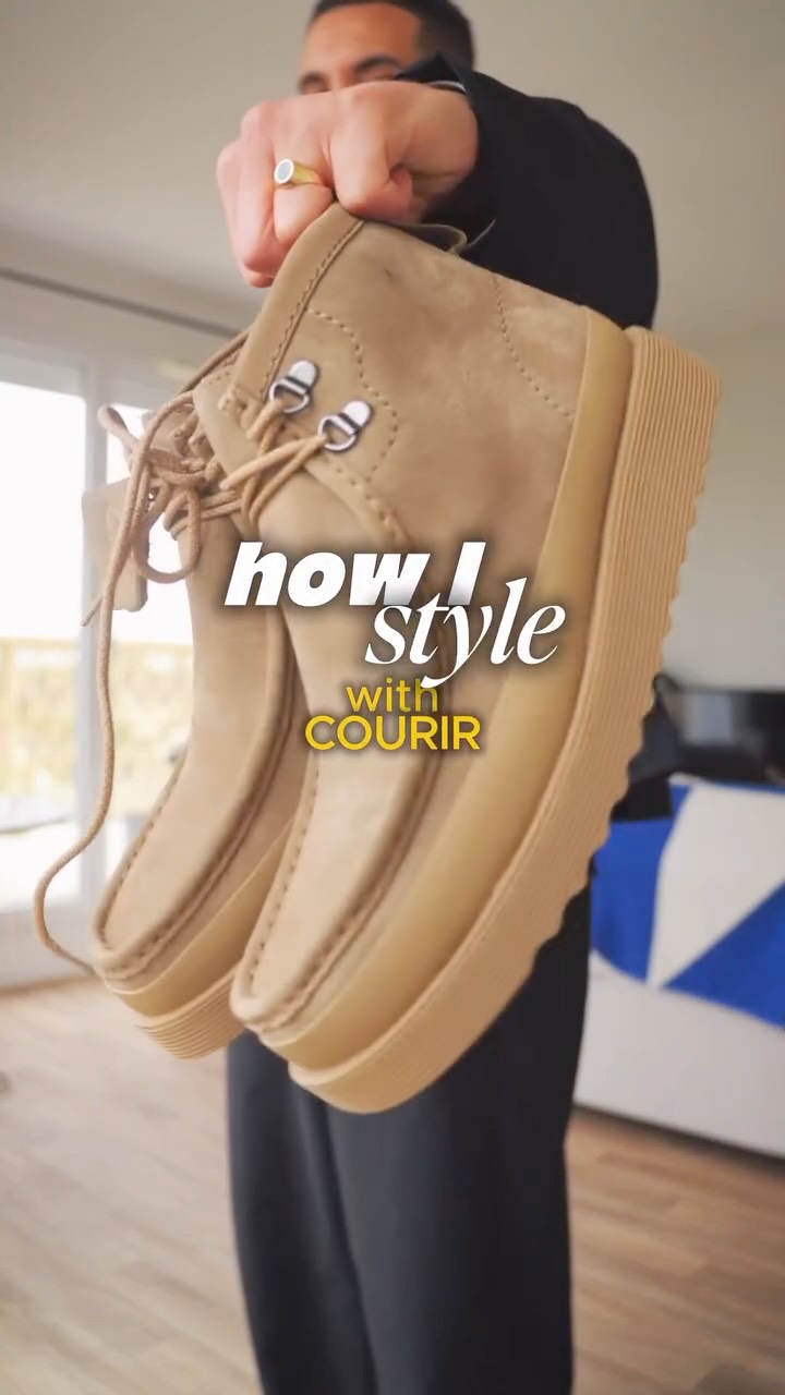 Instagram post by @yujigo_ for Courir. Caption reads: how I style with @courir 🎬
Let me know what do....