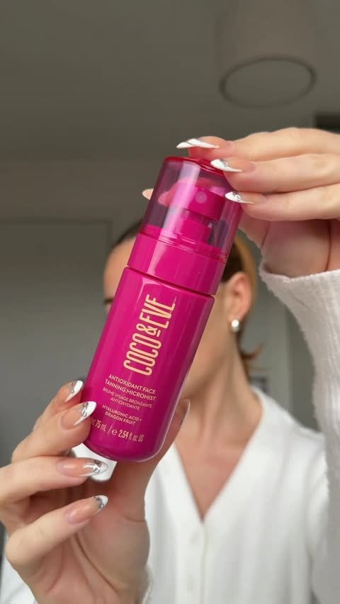 Instagram post by @glowbysophs for Cocoandeve. Caption reads: [...] you go through bottles of it🤍....