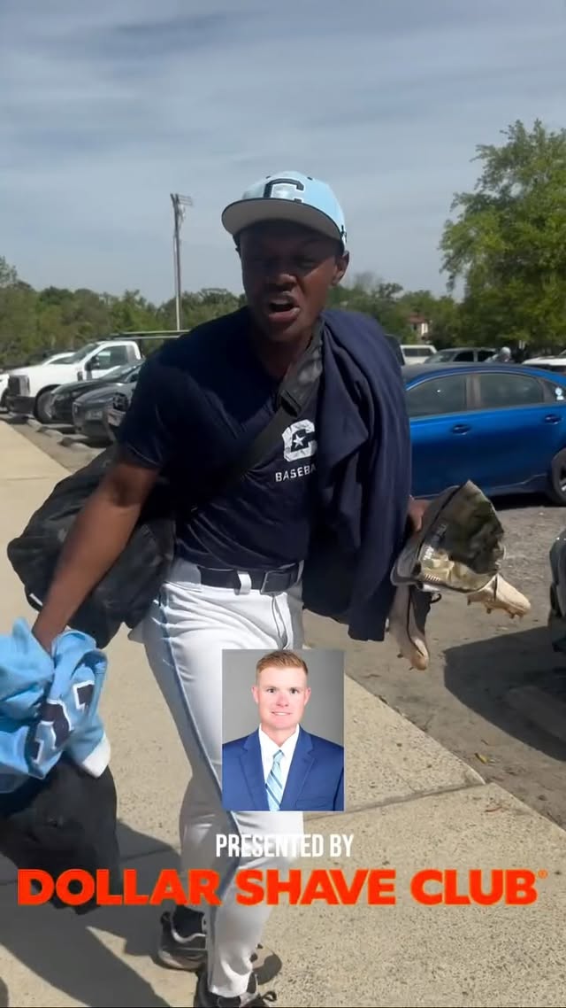 Instagram post by @citadelbaseball for Dollar Shave Club. Caption reads: [...] accurate i’d say! Presented by:....