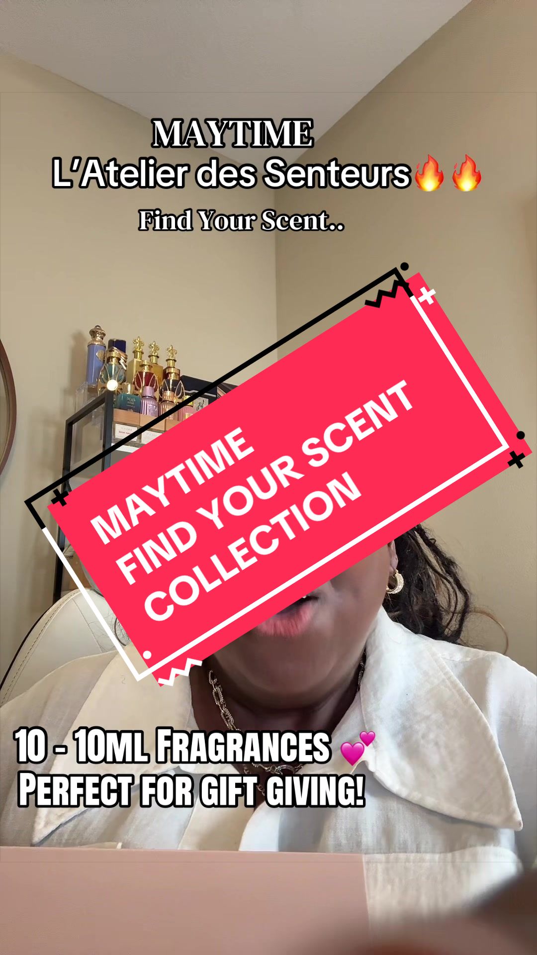 TikTok post by @missdee68 for Maytime. Caption reads: [...] #perfumetiktok #scentcollection....