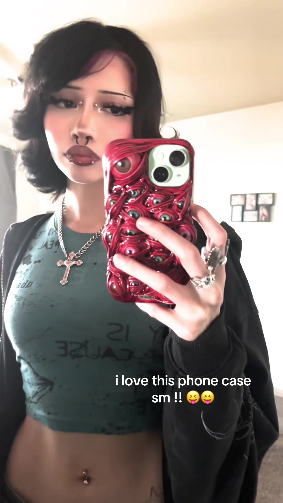 TikTok post by @ih8arianah for Techypop. Caption reads: [...] this super cool case sent to me from....
