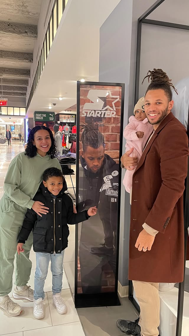 Instagram post by @keelsim for Starter. Caption reads: Checking out my @starterofficial 23’ in store ad....