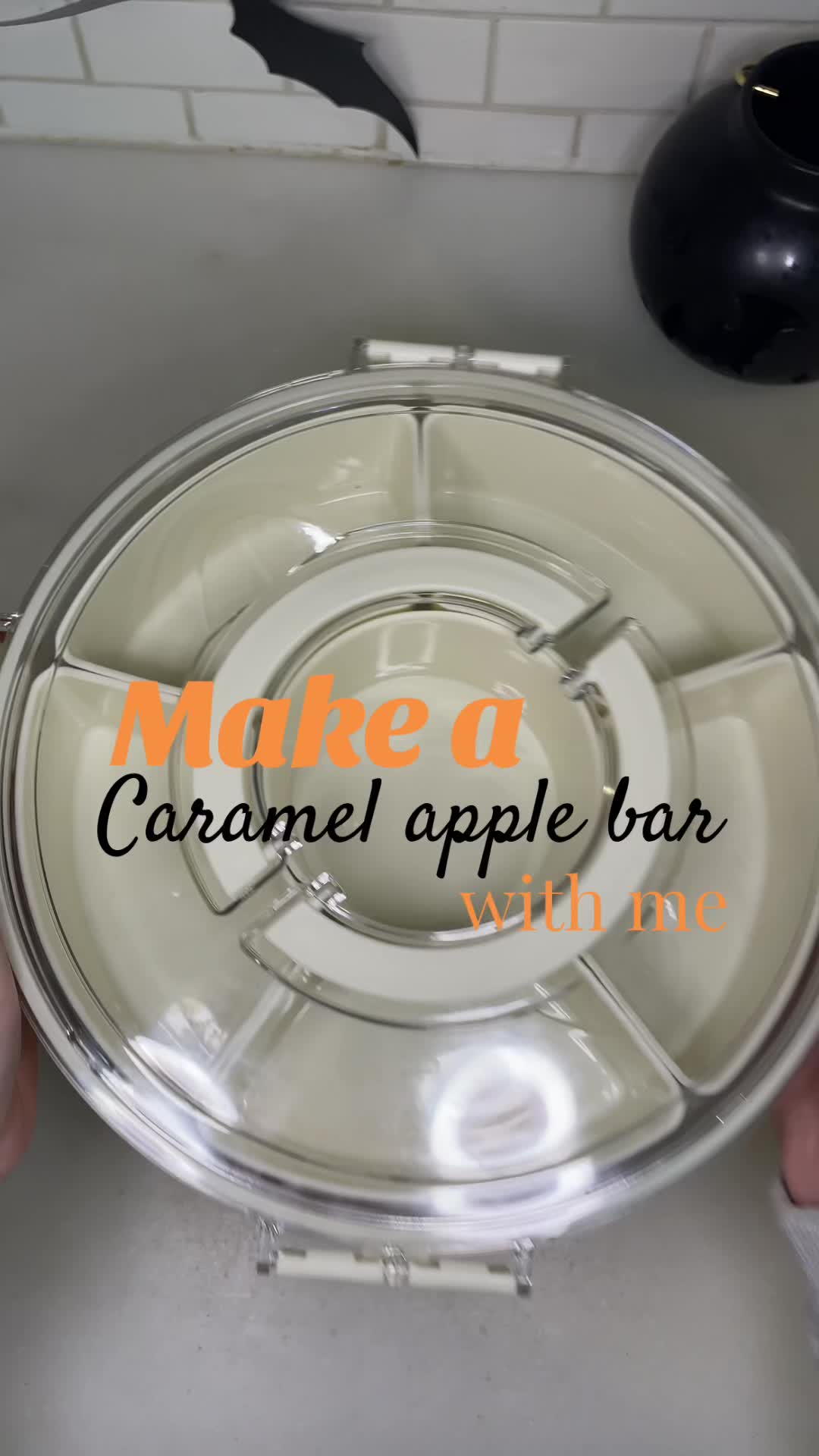 TikTok post by @ashleyb3126 for KEEPOW. Caption reads: Make a caramel apple topping bar with me! I am....