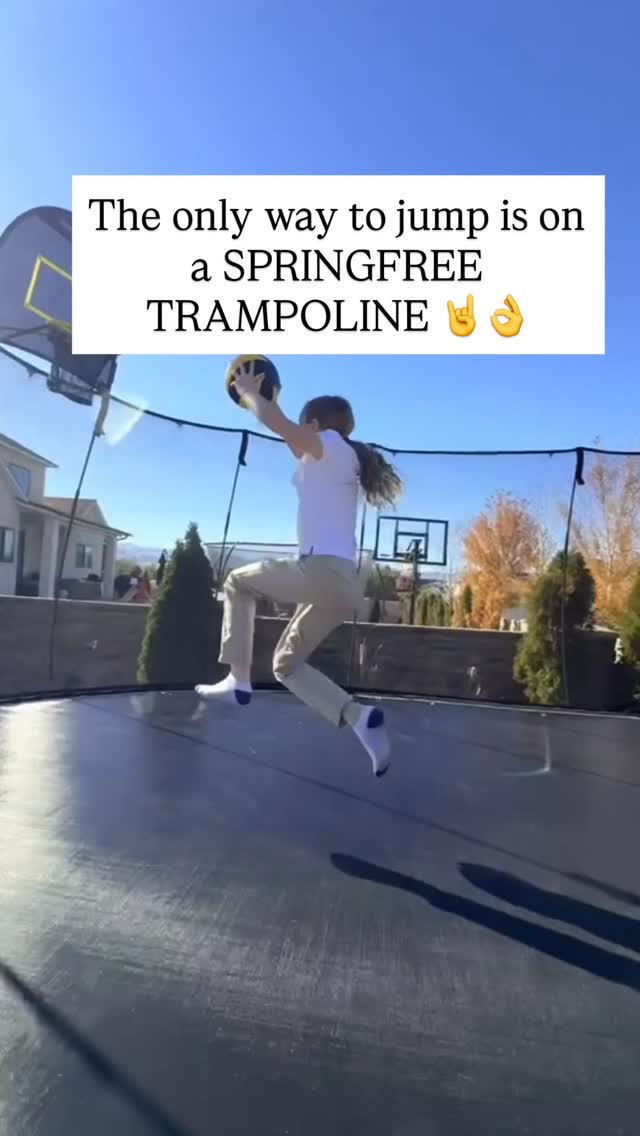 Instagram post by @bubbapage for Springfree Trampoline. Caption reads: [...] over the years… until we found....