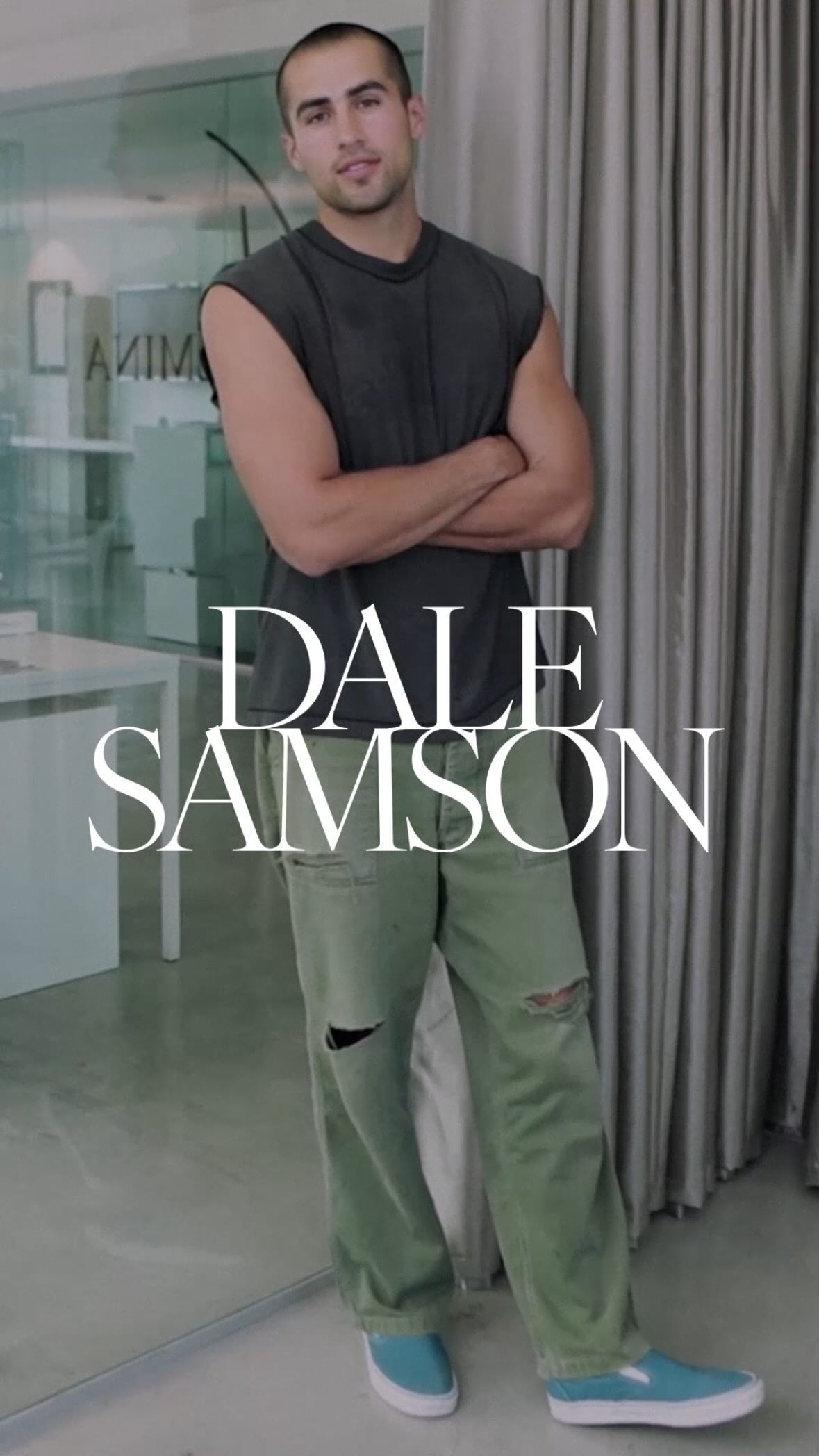 Instagram post by @_dale_samson for WILHELMINA. Caption reads: MODEL SPOTLIGHT: @_dale_samson x @wilhelminamodels.