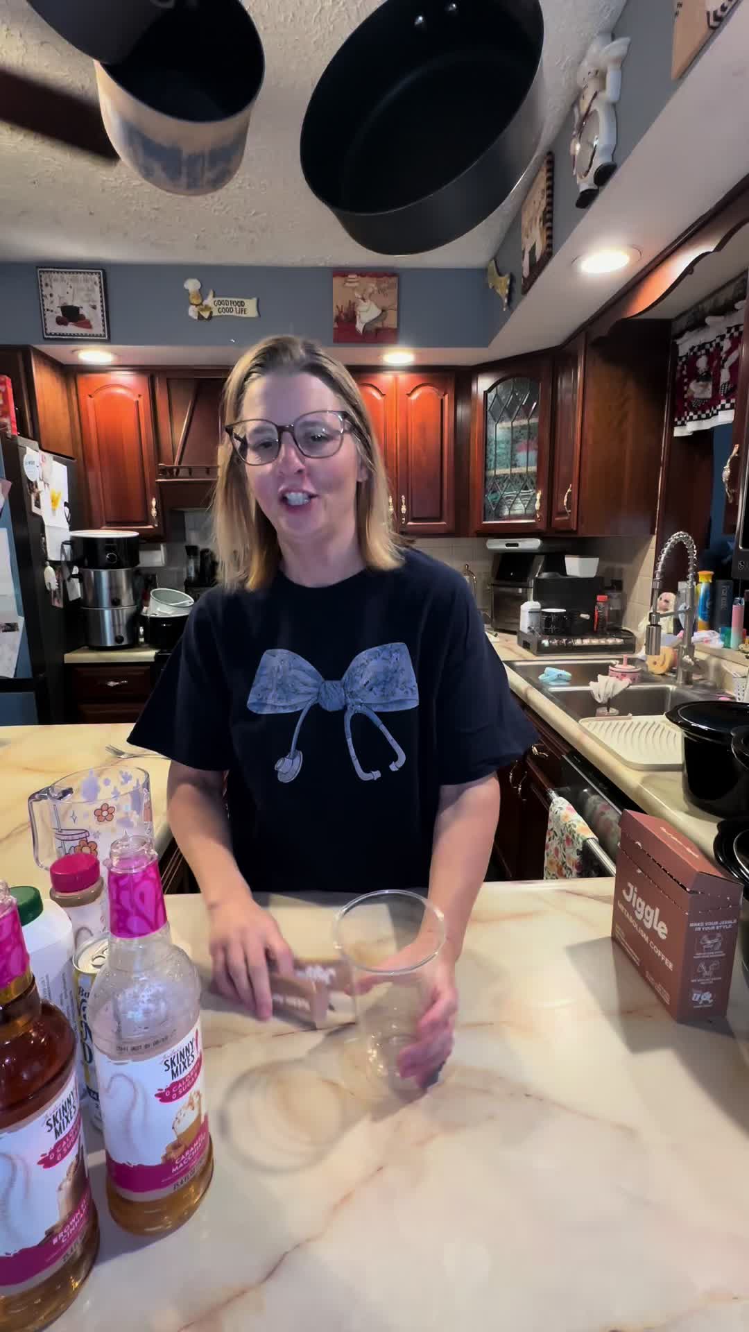TikTok post by @amyjoholdren for Jiggle Coffee. Caption reads: I’m loving the @Jiggle Coffee! The flavor is....