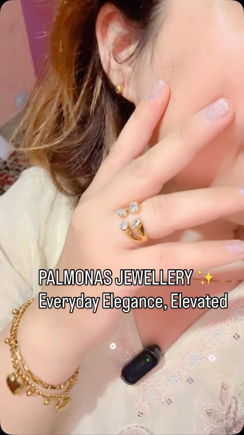 Instagram post by @kamini_upadhaya for PALMONAS. Caption reads: [...] lot of elegance. ✨ Obsessed with these....
