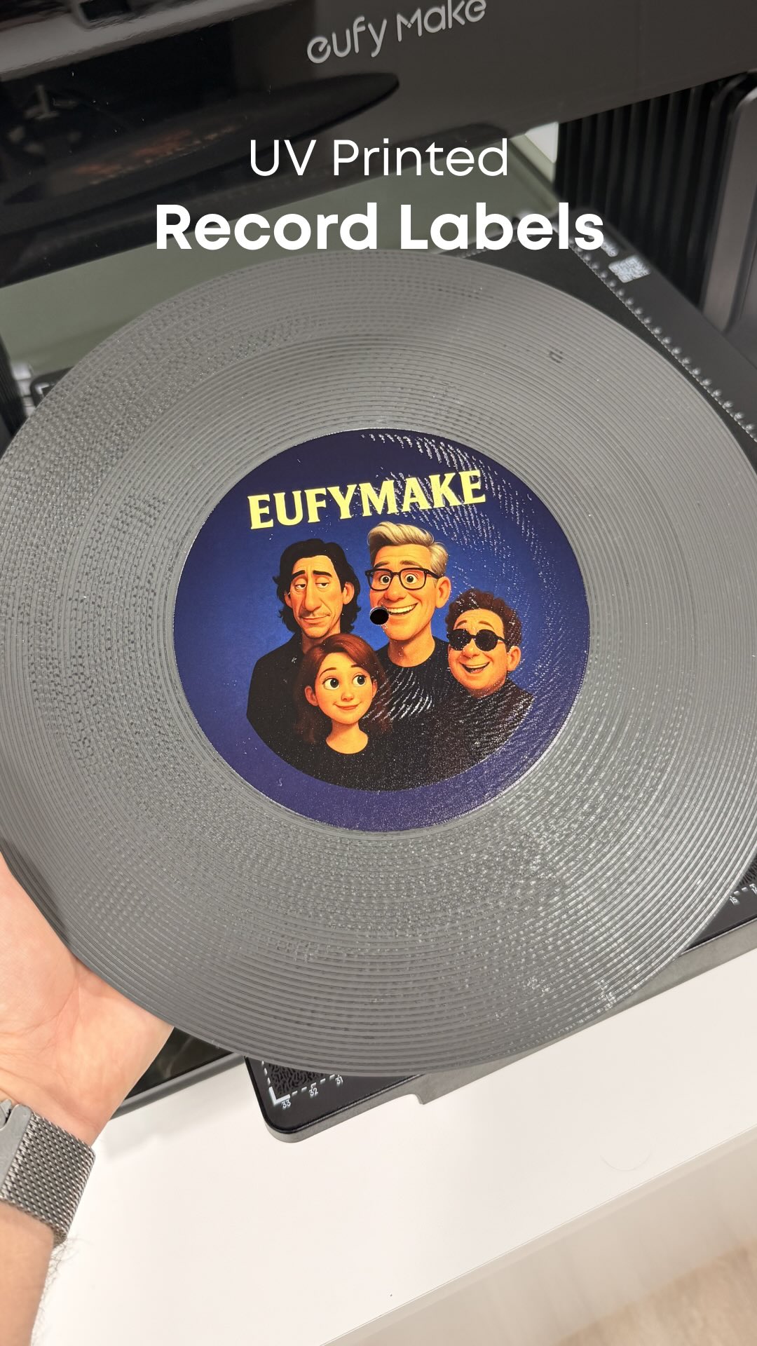 Instagram post by @davidkrammer for AnkerMake. Caption reads: Love Vintage Vinyl? Join the #vinylrevival with....