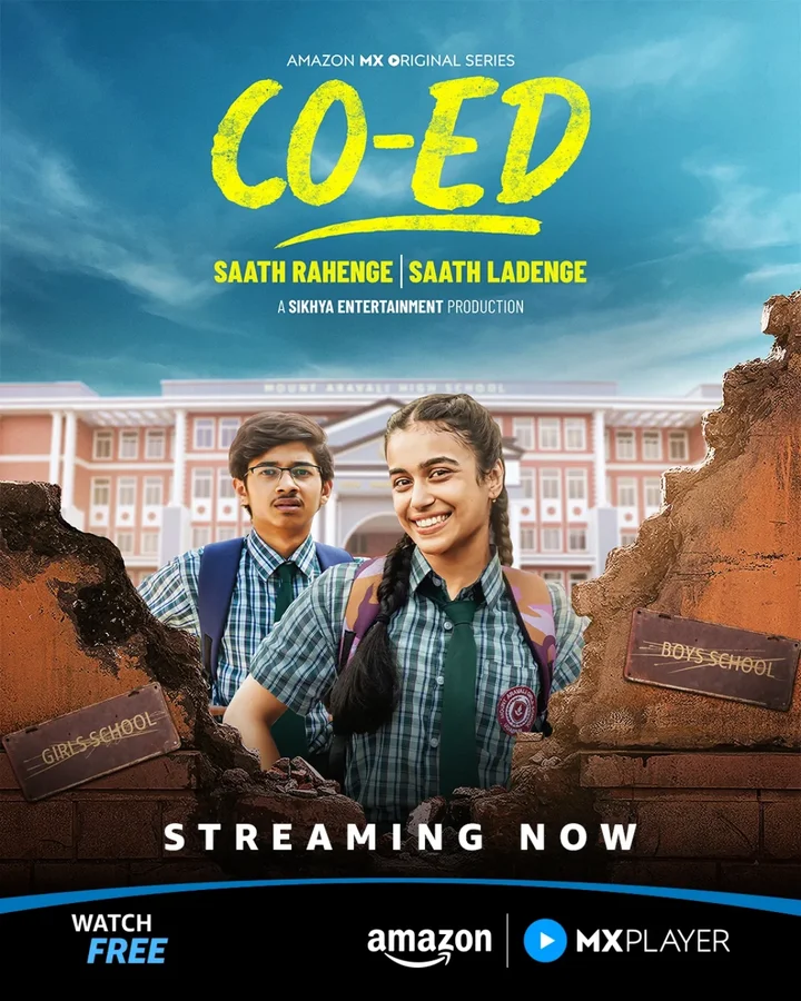 Instagram post by @vedantsinha0218 for MX Player. Caption reads: Co-Ed ki duniya khul chuki hai - nayi stories,....