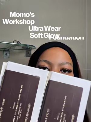 TikTok post by @asivepayi_ for Momo’s Workshop. Caption reads: [...] ✨🤍 I’m wearing shade N02 💕 Shop Momo’s....