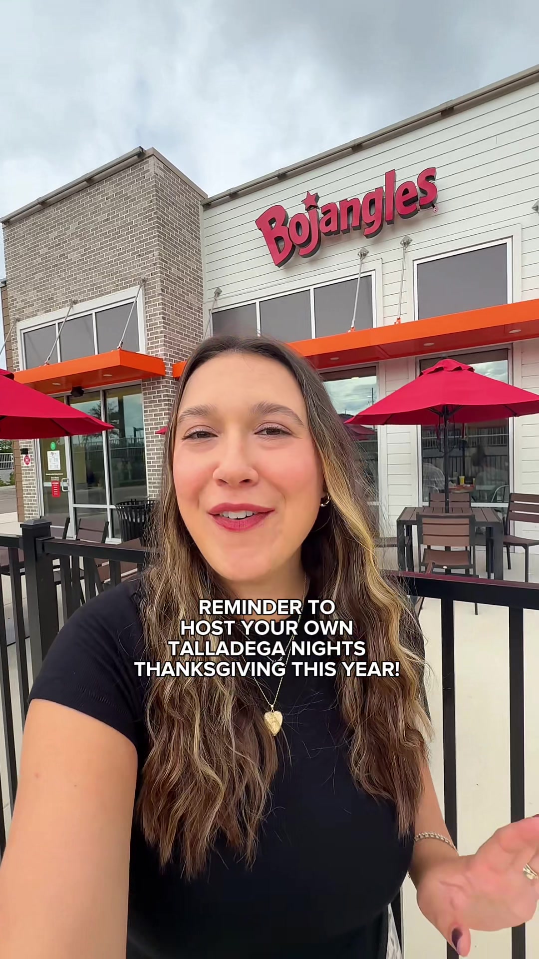 TikTok post by @brookebohannan_ for Bojangles. Caption reads: Be sure to tag me if you do your own Talladega....