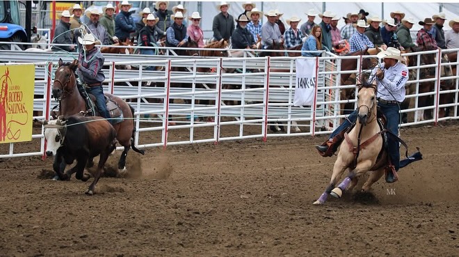 Instagram post by @codysnow12 for Resistol. Caption reads: [...] and I! • @_classicrope @wrangler....