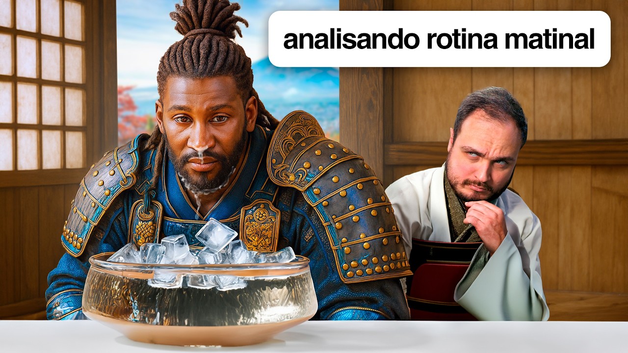 YouTube post by @OrdJogos for Ubisoft. Caption reads: Testei TODOS os DETALHES de Assassin's Creed....
