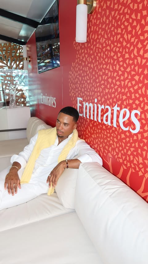 Instagram post by @lordcaribbean for Emirates. Caption reads: Thanks to @emirates for hosting me at the Miami....