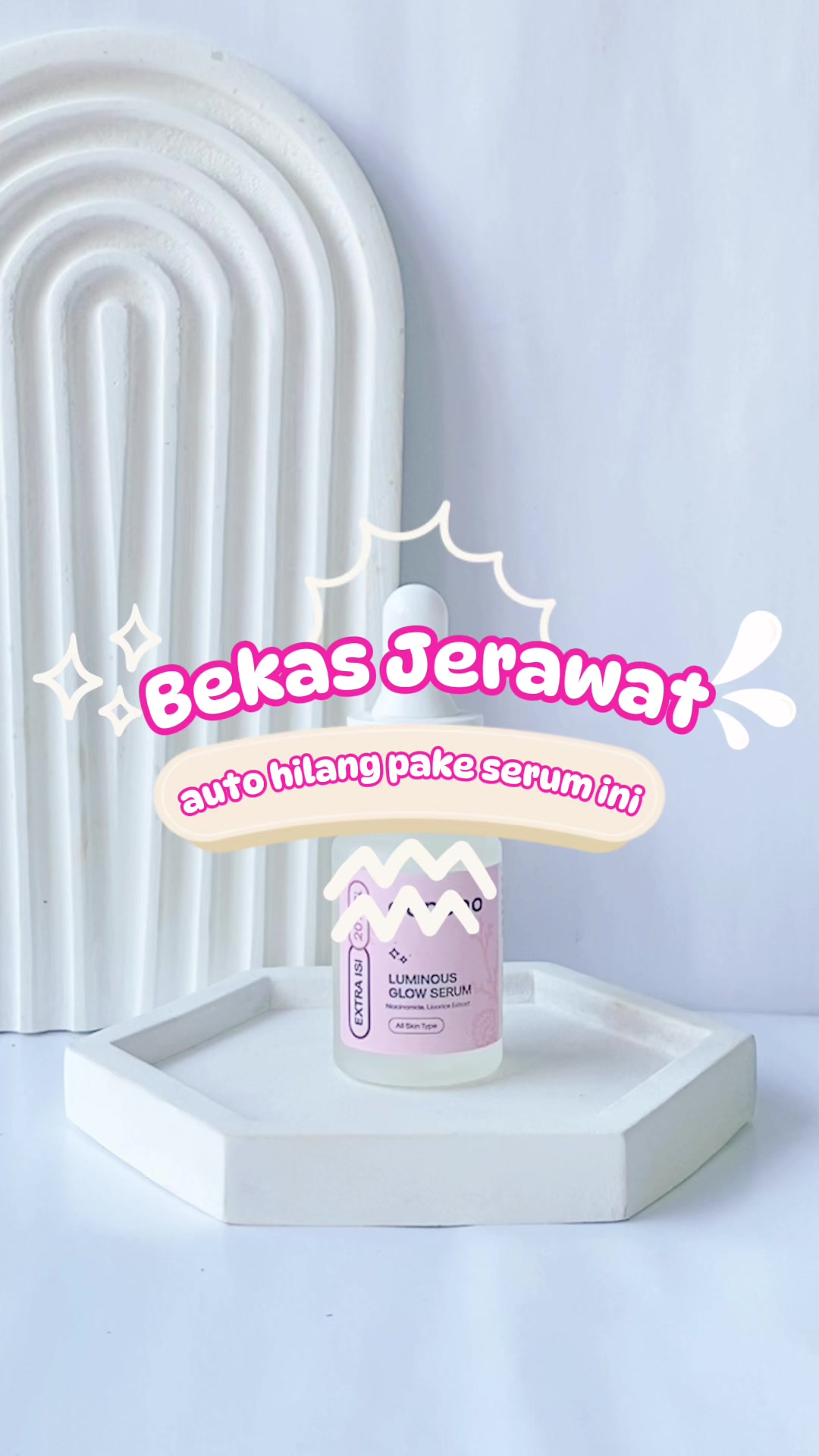 TikTok post by @laarass15 for Acneno Indonesia. Caption reads: [...] #TestiMurniAcneno #Acneno @Acneno Indonesia.