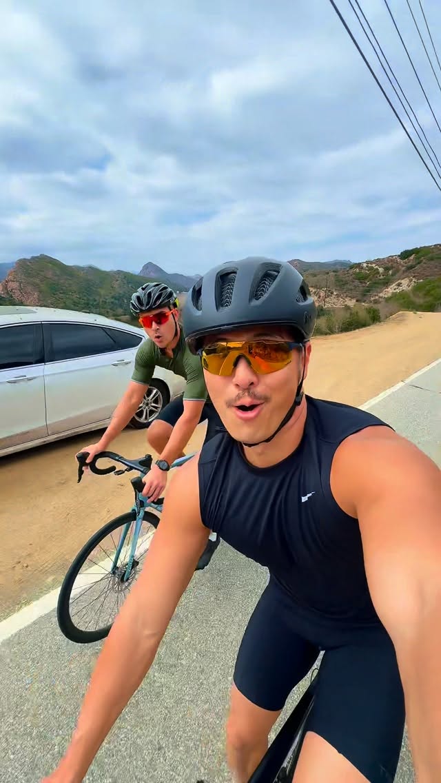 Instagram post by @ethankang1 for No Cow. Caption reads: Training for an Ironman 70.3 has been no joke.....