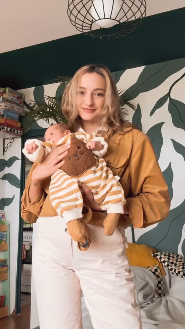 Instagram post by @rawfaela for MiniOlie. Caption reads: After 3 weeks of a home rest after birth I got....