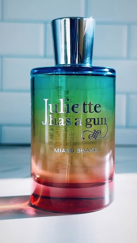 Instagram post by @daisys_favorites for Juliette has a gun. Caption reads: [...] ft. Miami Shake Eau de Parfum by....