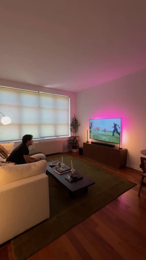 Instagram post by @denirradoncic for Philips Hue. Caption reads: Ready to host the big tournament @philipshue....