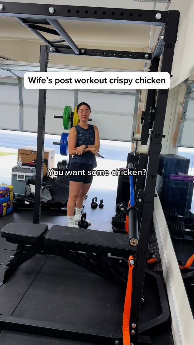 Instagram post by @james_with_kayla for Anolon. Caption reads: [...] pan sauce for wife’s post-workout meal.....