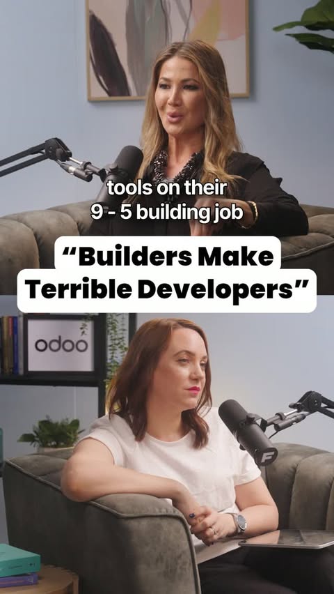 Instagram post by @francescooknz for Odoo. Caption reads: [...] podcast! This episode is supported by....