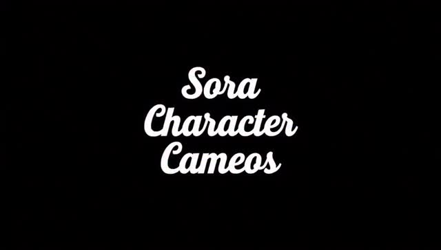 Instagram post by @soraofficial for OpenAI. Caption reads: introducing: character cameos. available to....