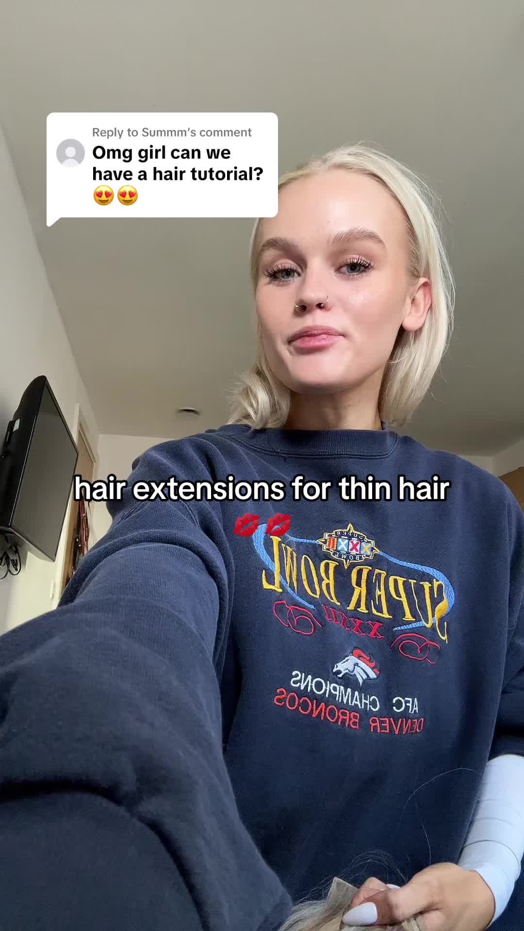 TikTok post by @aoifeofarrell for Endaring Hair. Caption reads: [...] !! code Aoife for $15 off xox AD //....