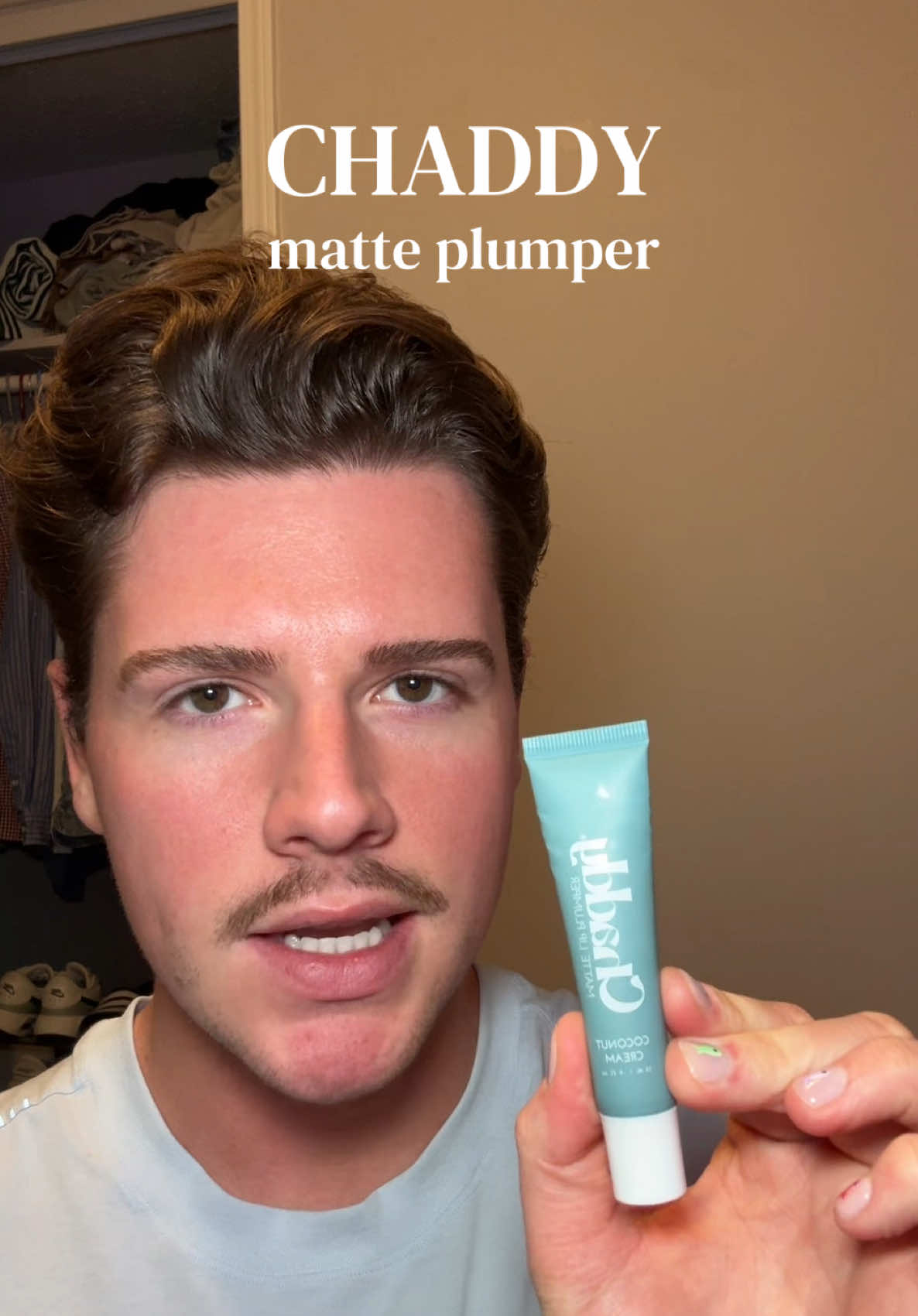 TikTok post by @facebyjack for Chaddy Cosmetics. Caption reads: okay, did not expect this PLUMP 😳 @Chaddy #lips....