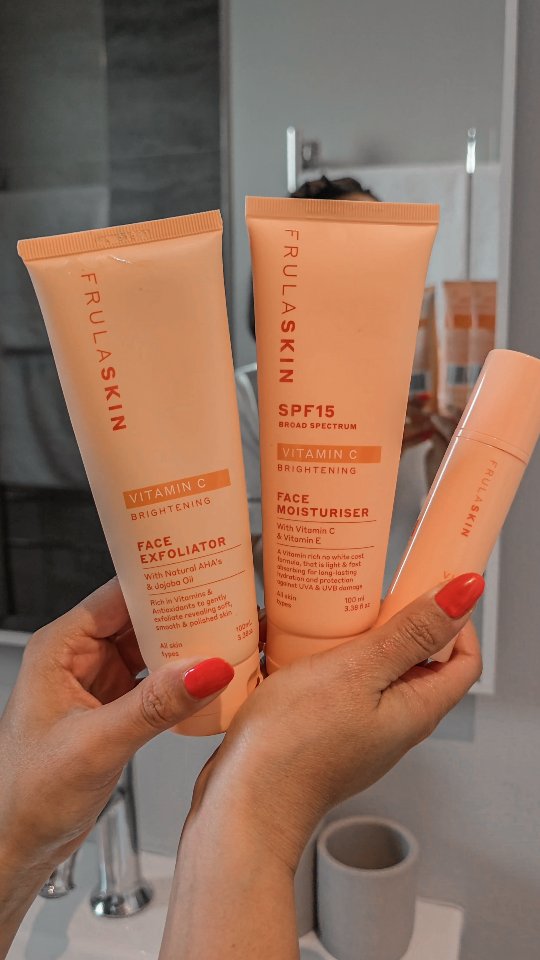 Instagram post by @clarice_creates for Frulabeauty. Caption reads: [...] 🧡 Taking a little me-time with my....