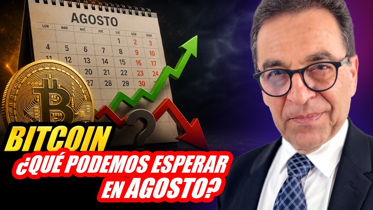 YouTube post by @TRADINGENESPAÑOLHIGAREDA for BingX. Caption reads: Bitcoin! What to expect from August?.