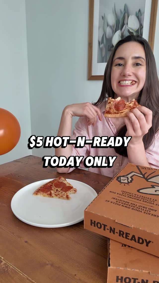 Instagram post by @mac.larena for Little Caesars. Caption reads: #ad It’s a pizza party! 🍕 🎉 😎....