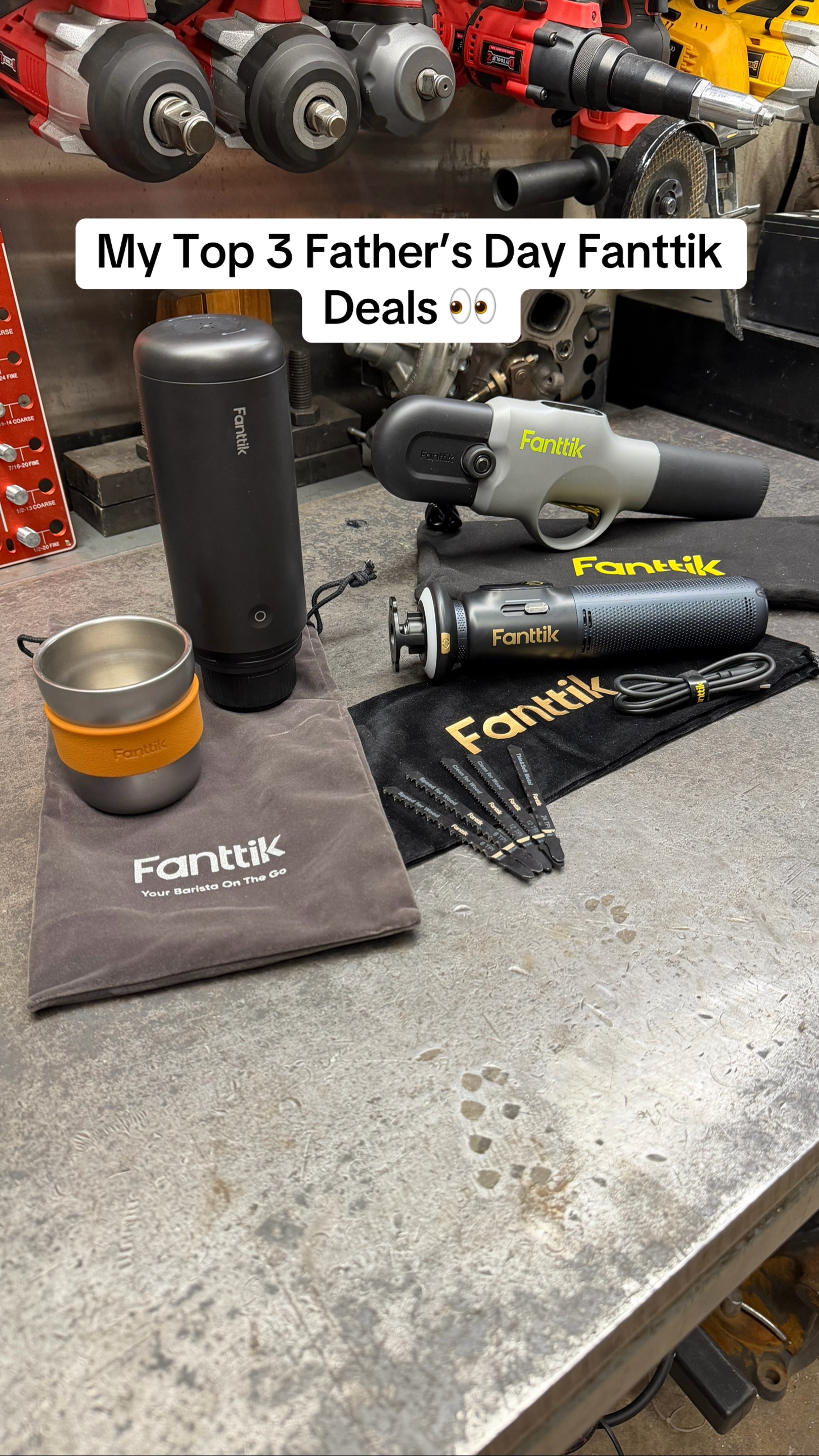 TikTok post by an influencer for Fanttik. Caption reads: [...] Day gift, these are my top 3 Fanttik deals....