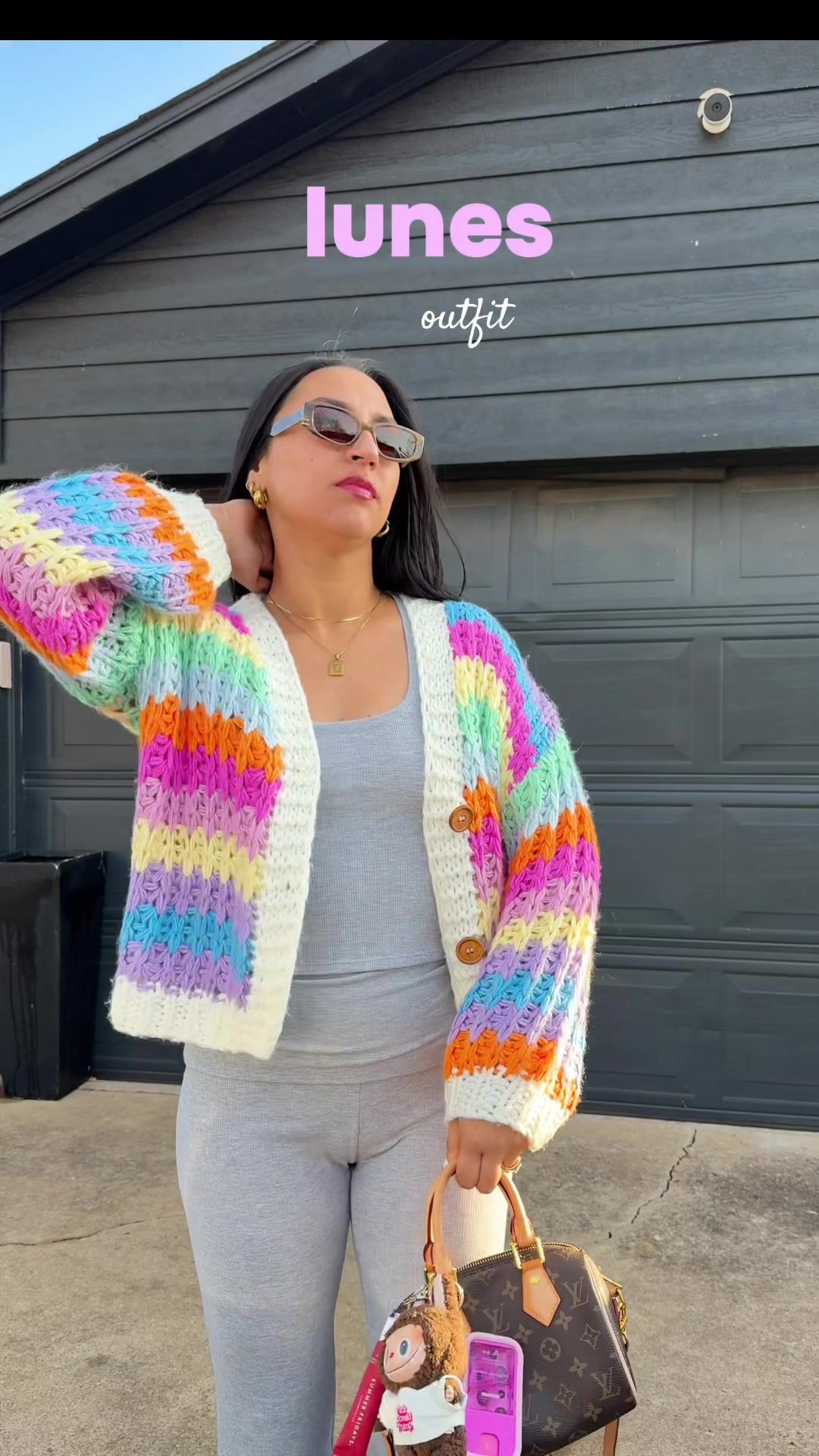TikTok post by @momglamour_ for DEZI. Caption reads: @DEZI EYEWEAR would approve this message 🕶️ 😉....